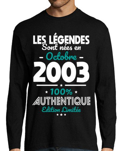 Camiseta 20 años - leyendas nacidas en octubre d - latostadora.com - Modalova