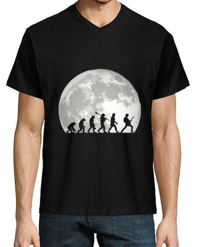 Camiseta evolución humana guitarra banda luna - latostadora.com - Modalova