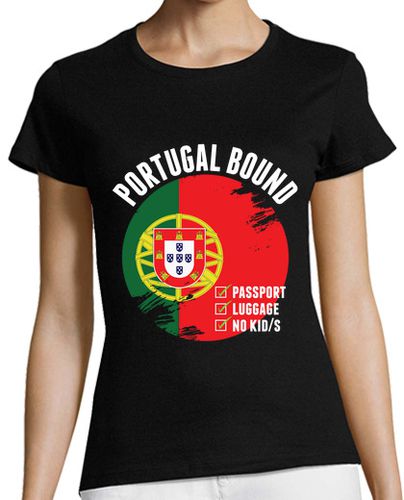 Camiseta mujer viaje por el país con destino a portuga - latostadora.com - Modalova
