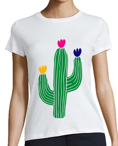 Camiseta mujer Cactus tricolor - latostadora.com - Modalova