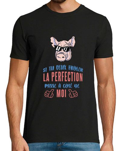 Camiseta cerdo con gafas que tiene humor, humorístico, terrenos de petanca, aperitivo, pastis - latostadora.com - Modalova