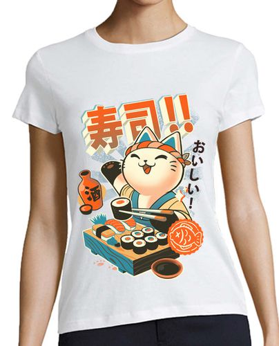 Camiseta mujer Sushi Chef - Gatito mono cocina - restaurante japonés - latostadora.com - Modalova