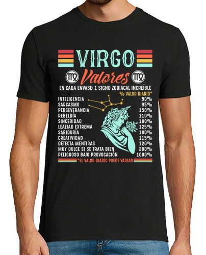 Camiseta Valores Horoscopo Virgo Signo Zodiaco Astrología - latostadora.com - Modalova