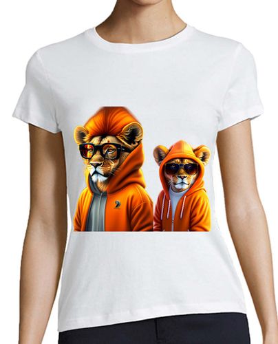 Camiseta Mujer Manga Corta padre e hijo - familia de leones laTostadora - latostadora.com - Modalova