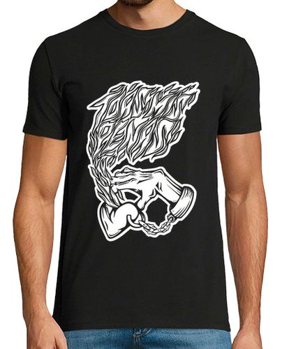 Camiseta Hombre Manga Corta Camiseta Negra Toas mis penas inspiracón tatuaje tradi laTostadora - latostadora.com - Modalova