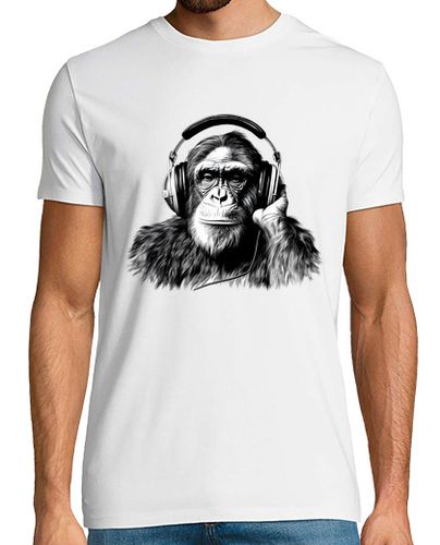 Camiseta chimpancé con auriculares - latostadora.com - Modalova