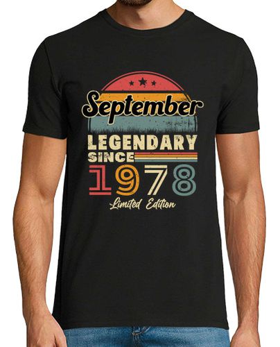 Camiseta septiembre de 1978 vintage retro cumpleaños - latostadora.com - Modalova