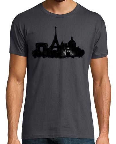 Camiseta Hombre Manga Corta cabina de policía en parís laTostadora - latostadora.com - Modalova