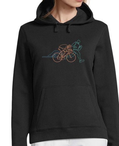 Sudadera Con Capucha Para Mujer triatlón natación correr ciclismo laTostadora - latostadora.com - Modalova