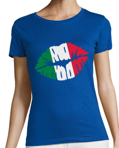 Camiseta Mujer Manga Corta bandera beso italia laTostadora - latostadora.com - Modalova