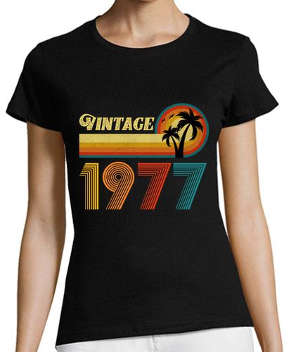 Camiseta Mujer Manga Corta regalo de cumpleaños 46 años retro vint laTostadora - latostadora.com - Modalova