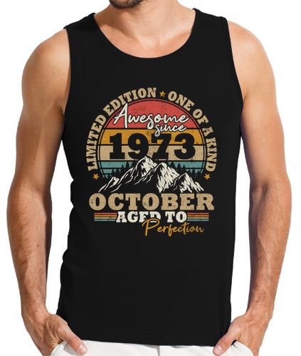 Camiseta Hombre Sin Mangas cumpleaños vintage octubre de 1973 laTostadora - latostadora.com - Modalova