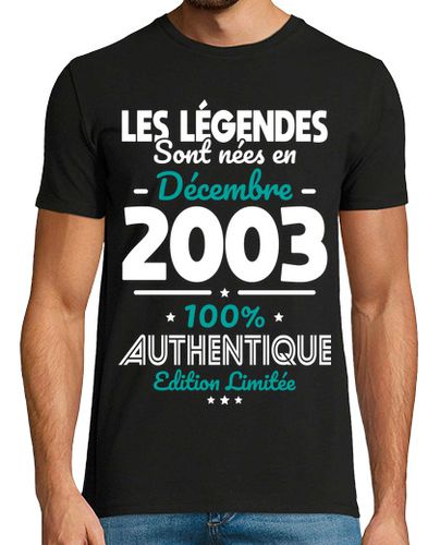 Camiseta 20 años - leyendas nacidas en diciembre - latostadora.com - Modalova