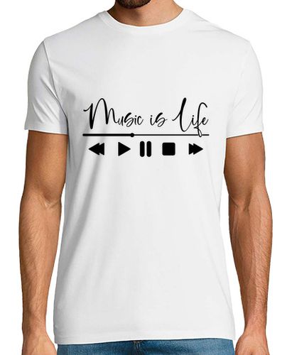 Camiseta la música es vida auriculares - latostadora.com - Modalova