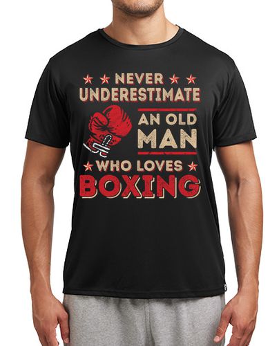 Camiseta deportiva nunca subestimes a un anciano que ama el boxeo - latostadora.com - Modalova