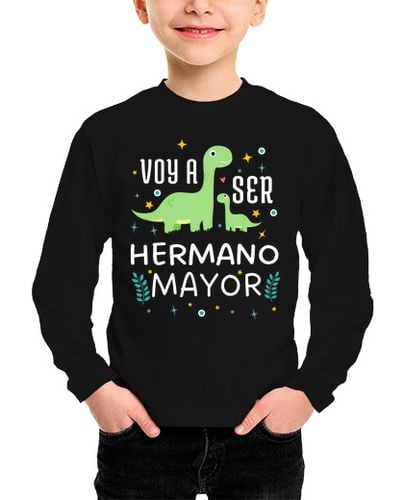 Camiseta Niño Manga Larga Voy a ser hermano mayor laTostadora - latostadora.com - Modalova