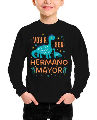 Camiseta Niño Manga Larga Voy a ser hermano mayor laTostadora - latostadora.com - Modalova