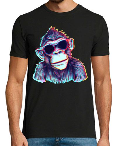 Camiseta chimpancé con gafas de sol 80s glitch r laTostadora - latostadora.com - Modalova