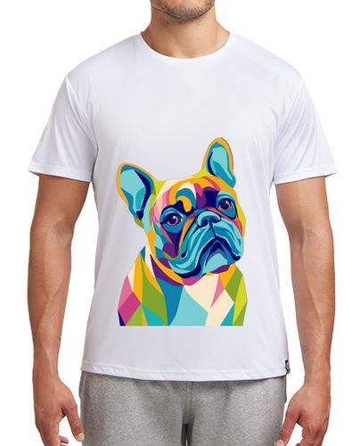 Camiseta deportiva bulldog geométrico colorido - latostadora.com - Modalova