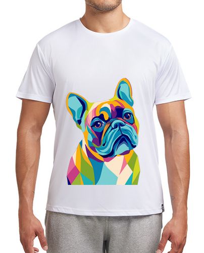 Camiseta deportiva bulldog geométrico colorido laTostadora - latostadora.com - Modalova