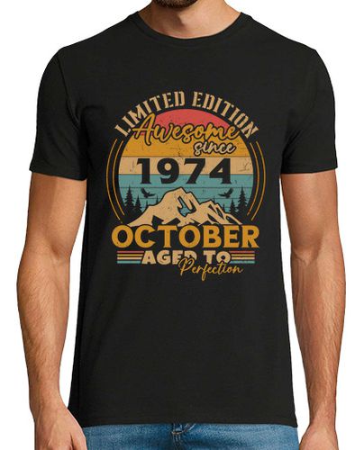 Camiseta Cumpleaños retro vintage de octubre de - latostadora.com - Modalova