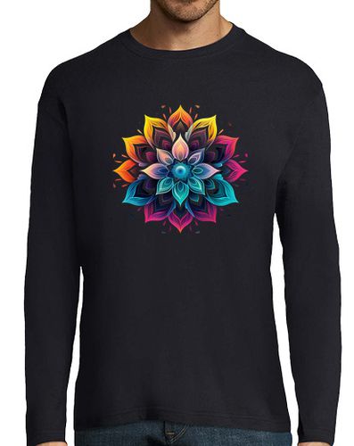 Camiseta Hombre Manga Larga mandala en mangas largas negras laTostadora - latostadora.com - Modalova