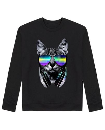 Sudadera Sin Capucha Unisex gato amante de la música laTostadora - latostadora.com - Modalova