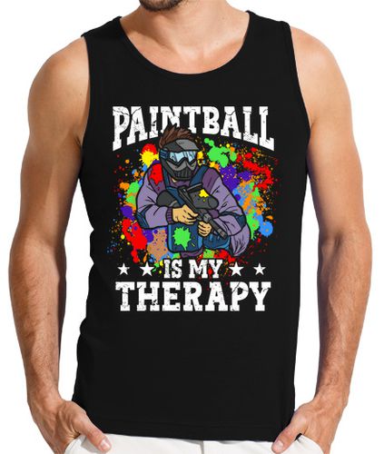 Camiseta Hombre Sin Mangas paintball es mi terapia color deportes laTostadora - latostadora.com - Modalova