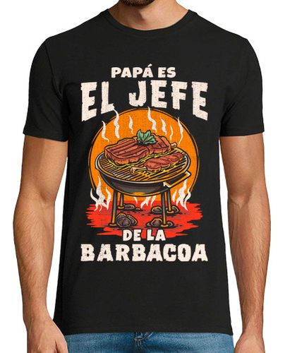 Camiseta Papá es el Jefe de la Barbacoa Cocinero Brasa Chef - latostadora.com - Modalova