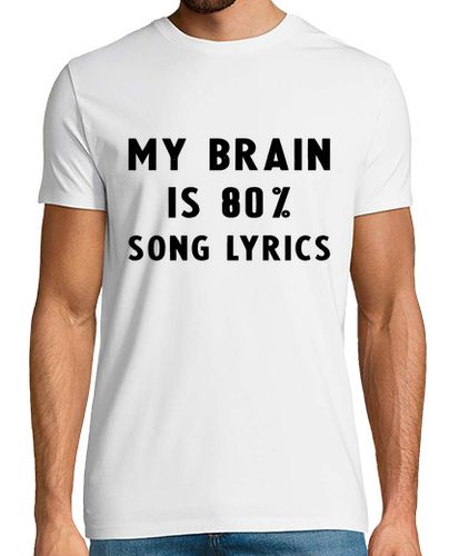 Camiseta Hombre Manga Corta mi cerebro tiene 80 letras de canciones laTostadora - latostadora.com - Modalova