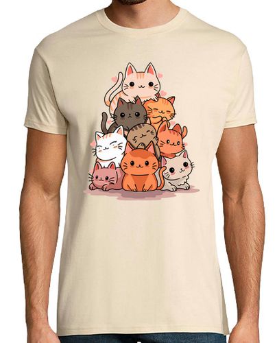 Camiseta Hombre Manga Corta montaña de gatos laTostadora - latostadora.com - Modalova