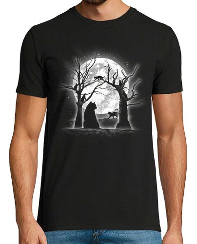 Camiseta Hombre Manga Corta gatos a la luz de la luna laTostadora - latostadora.com - Modalova