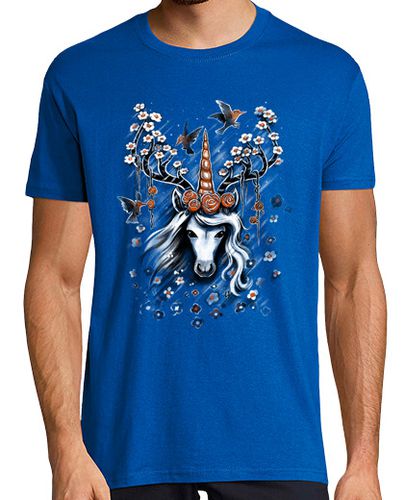 Camiseta Hombre Manga Corta flores de ciervo unicornio laTostadora - latostadora.com - Modalova