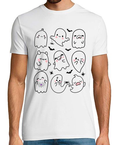 Camiseta Hombre Manga Corta Fantasmas Amistosos de Halloween laTostadora - latostadora.com - Modalova