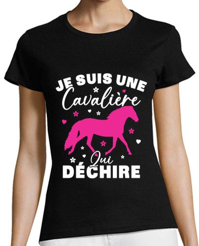 Camiseta Mujer Manga Corta regalo de equitación que es genial laTostadora - latostadora.com - Modalova