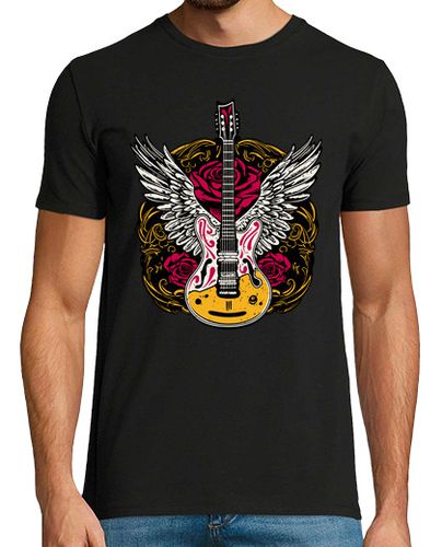 Camiseta alas de guitarra de hard rock y rosas r laTostadora - latostadora.com - Modalova