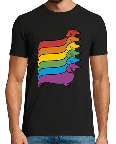 Camiseta Rainbow Dachshund - latostadora.com - Modalova