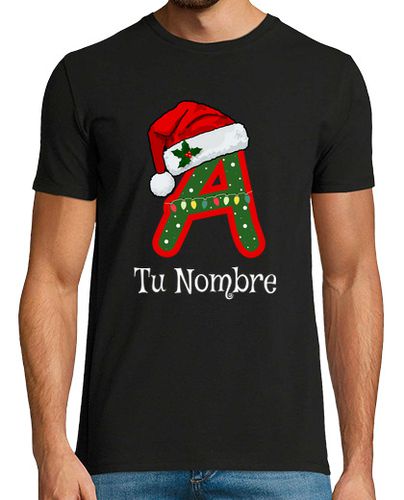 Camiseta Hombre Manga Corta Feliz Navidad Inicial de Nombre laTostadora - latostadora.com - Modalova