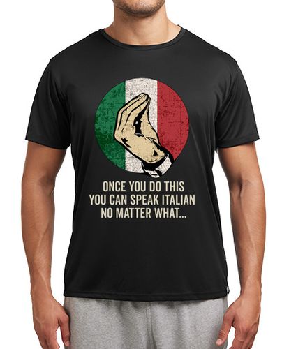 Camiseta deportiva gesto de la mano italiano italia bander laTostadora - latostadora.com - Modalova