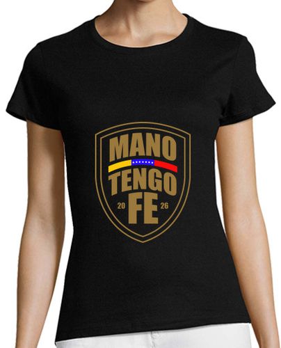 Camiseta mujer Mano, tengo FE - Dorado - latostadora.com - Modalova