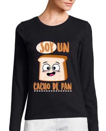 Camiseta Mujer Manga Larga Soy un cacho de pan laTostadora - latostadora.com - Modalova