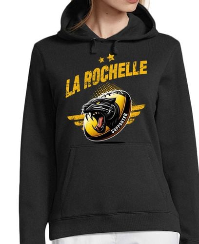 Sudadera Con Capucha Para Mujer apoyo rugby la rochelle laTostadora - latostadora.com - Modalova