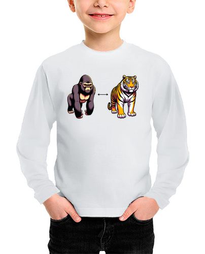 Camiseta niños Gorila y tigre - latostadora.com - Modalova