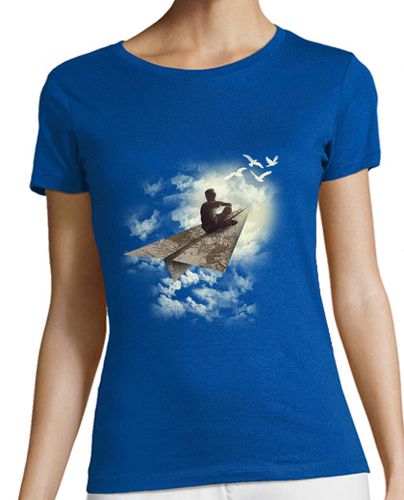 Camiseta mujer avión de papel - latostadora.com - Modalova