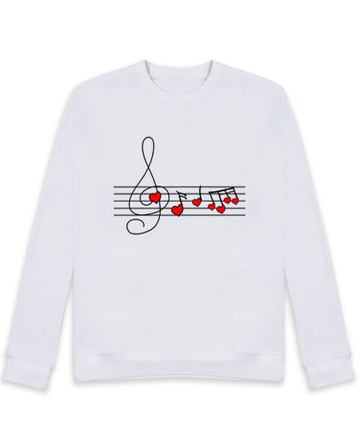 Sudadera Sin Capucha Unisex Partitura musical con notas con forma d laTostadora - latostadora.com - Modalova