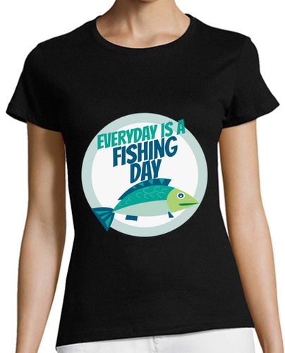 Camiseta mujer dia de pesca - latostadora.com - Modalova