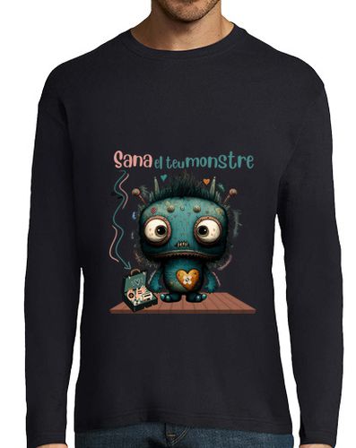 Camiseta Hombre Manga Larga Sana el teu monstre laTostadora - latostadora.com - Modalova