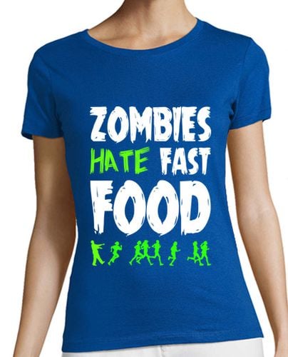 Camiseta Mujer Manga Corta Zombies Hate Fast Food laTostadora - latostadora.com - Modalova