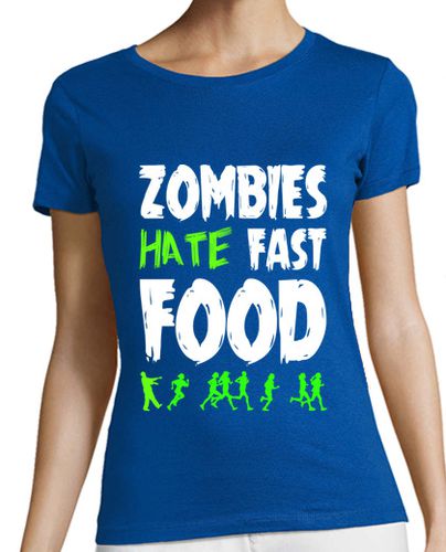 Camiseta mujer Zombies Hate Fast Food - latostadora.com - Modalova