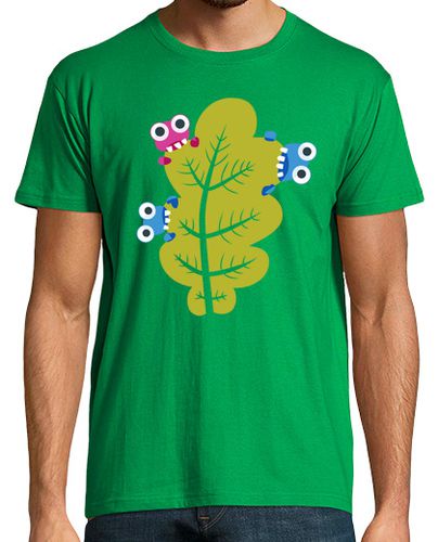 Camiseta Hombre Manga Corta Cute Bugs Eat Green Leaf laTostadora - latostadora.com - Modalova